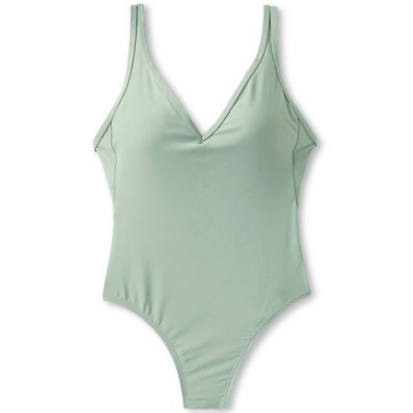 KONA SOL™ Sage Green V-Neck High Leg One Piece Swimsuit 🌴 NEW!!! - Picture 5 of 12